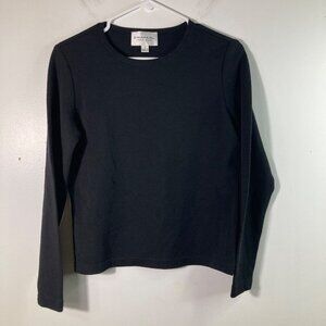 Womens Emanuel Ungaro Wool Sweater Crew Neck Black S Long Sleeve